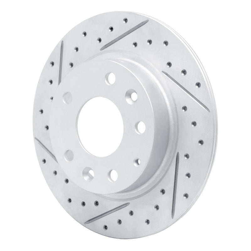 R1 14-25 Mazda CX-30 Rear Left Drilled & Slotted Geo-Carbon Rotor