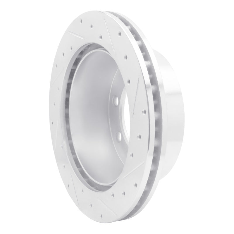 R1 99-07 Ford E-150 Rear Left Drilled & Slotted Silver Brake Rotor