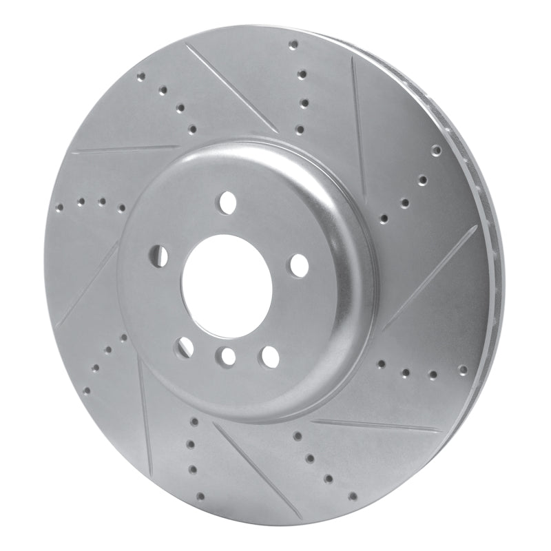 DFC 09-17 BMW 750Li Right Front Drilled & Slotted Silver Brake Rotor