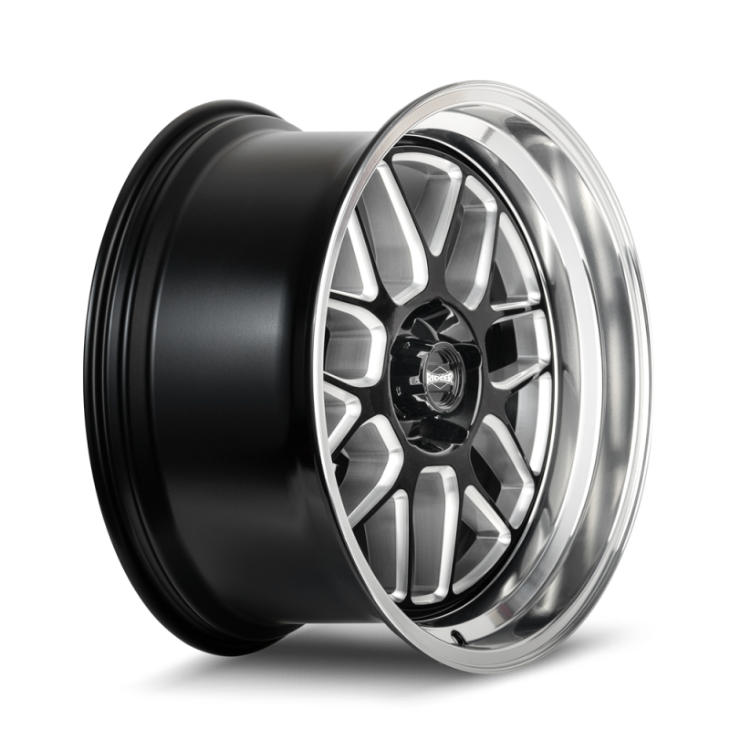 Ridler 611 20x10 / 5x120.65 BP / 0mm Offset / 83.82mm Hub Gls Blk Mill w/ Diamond Cut Lip Wheel