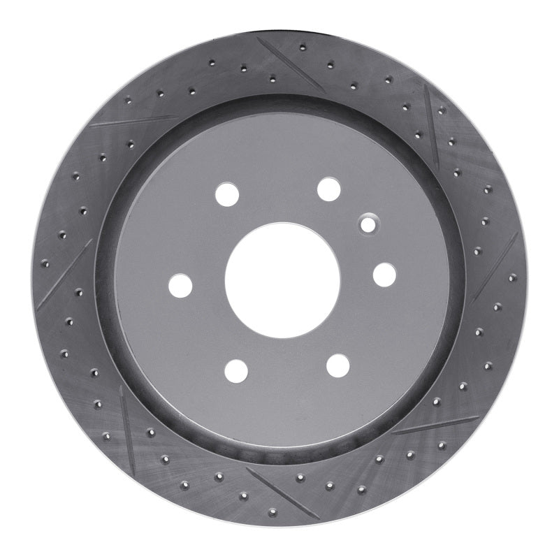 R1 13-19 Cadillac Xts Rear Right Drilled & Slotted Geo-Carbon Rotor