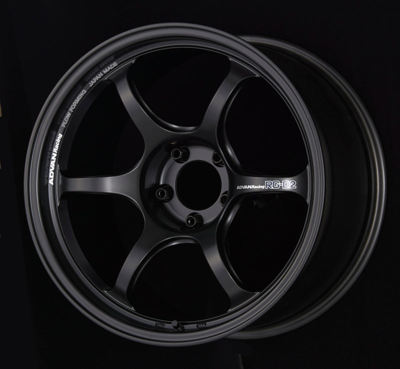 Advan RG-D2 17x7.5 +38 4x100 Semi Gloss Black Wheel