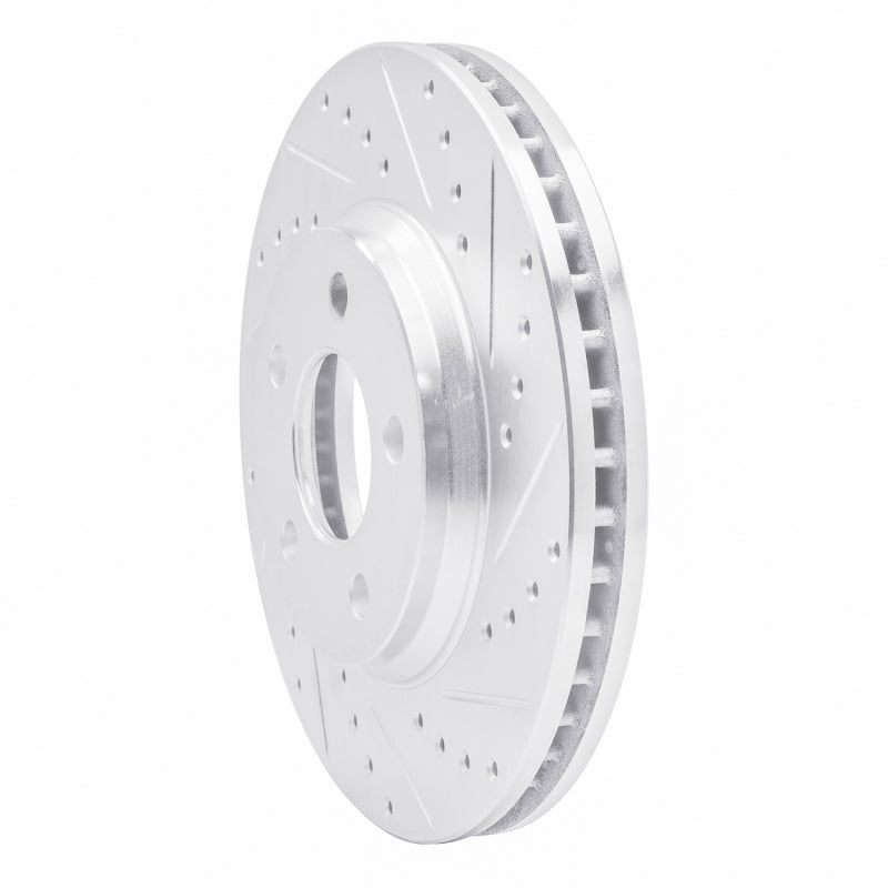 R1 05-05 Buick Park Avenue Front Right Drilled & Slotted Silver Brake Rotor