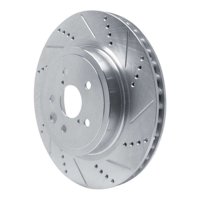 DFC 15-22 Lexus RC F Right Rear Drilled & Slotted Silver Brake Rotor