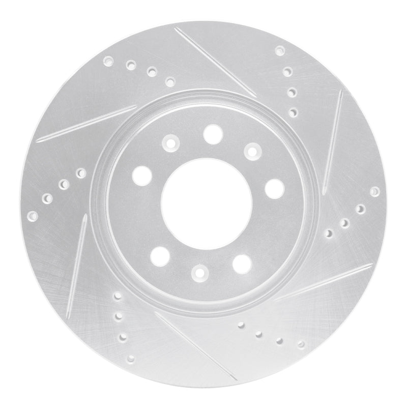 R1 06-10 Pontiac SOLSTICE Front Right Drilled & Slotted Silver Brake Rotor