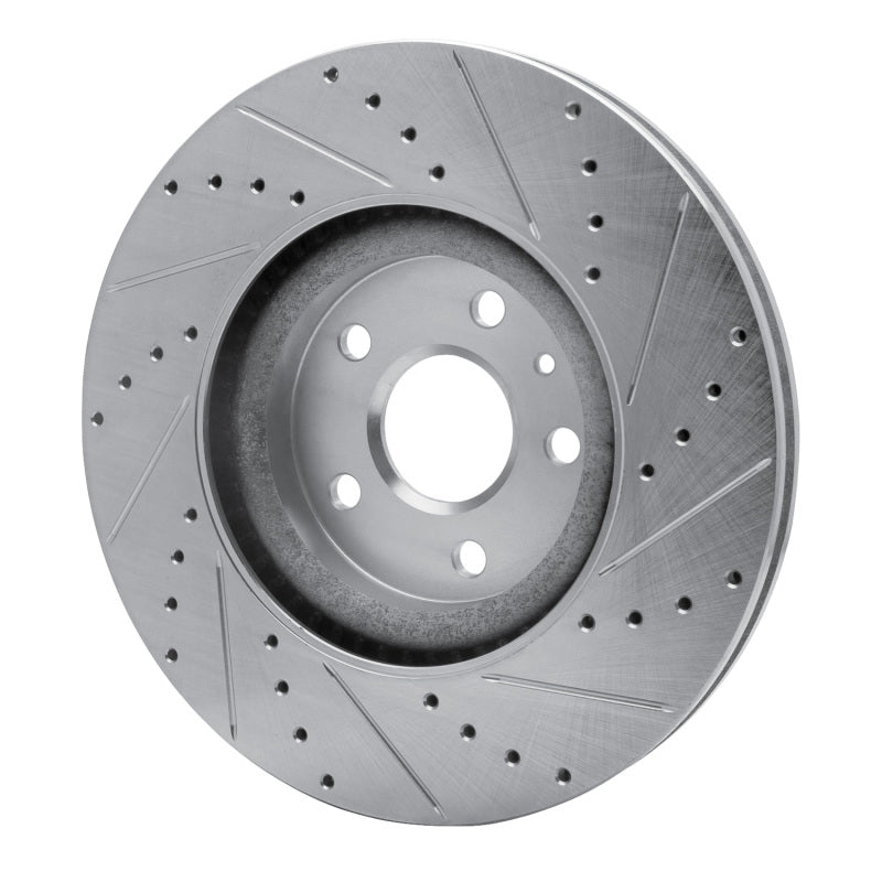 DFC 13-19 Buick Regal Front Left Drilled & Slotted Silver Brake Rotor