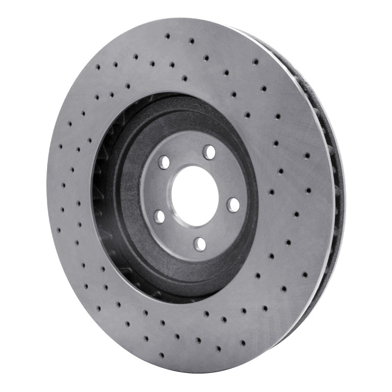 R1 2016-2018 Ford Mustang Right Front Brake Rotor - Drilled
