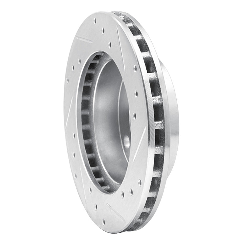 R1 81-94 Ford Escort Front Left Drilled & Slotted Silver Brake Rotor