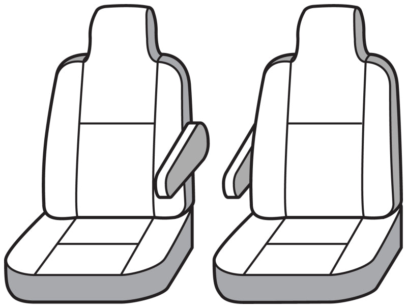 Covercraft 10-13 Chevrolet Express Polycotton SeatSaver Custom Front Row Seat Covers - Charcoal