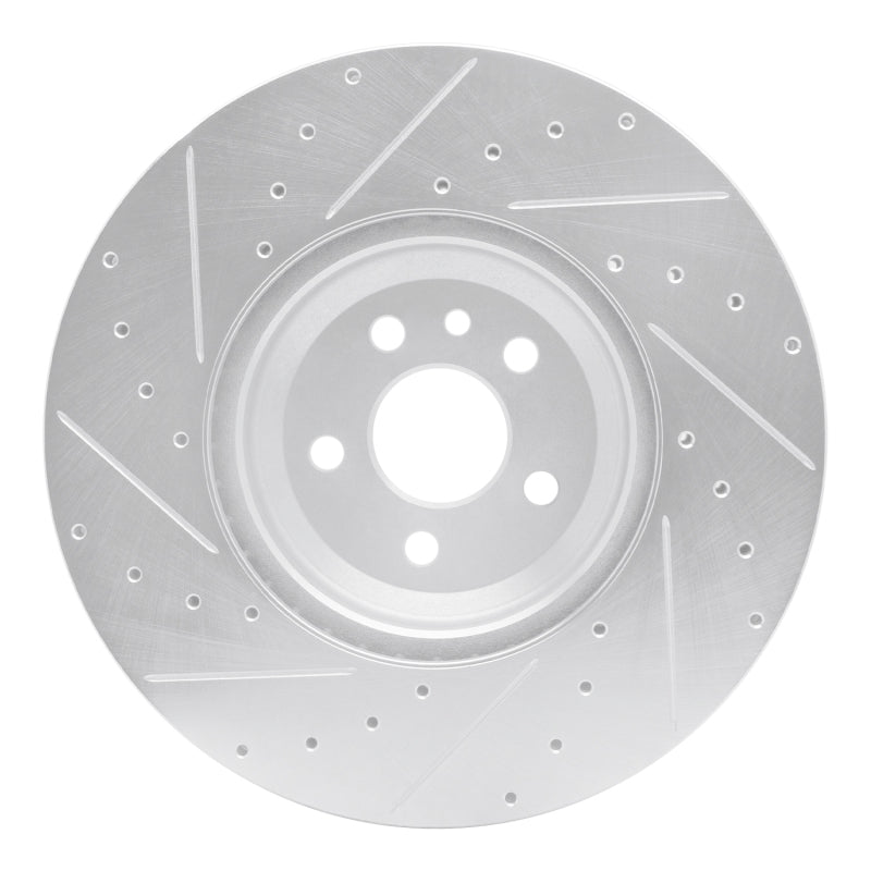 DFC 20-25 Jaguar E-Pace Front Right Drilled & Slotted Silver Brake Rotor