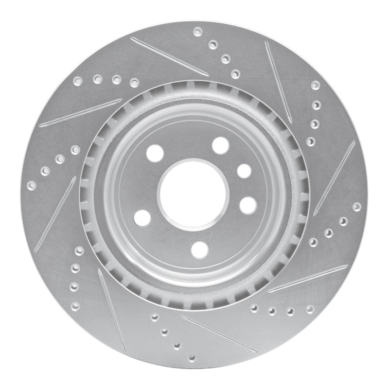DFC 17-20 Jaguar F-Pace Rear Left Drilled & Slotted Silver Brake Rotor