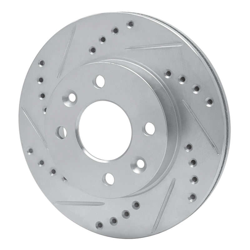 R1 83-85 Renault R18I Front Left Drilled & Slotted Silver Brake Rotor