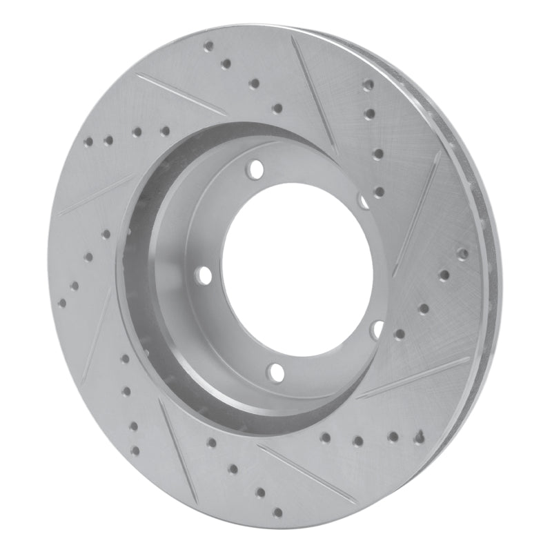 DFC 98-07 Lexus LX470 Front Left Drilled & Slotted Silver Brake Rotor