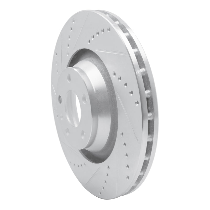 R1 05-11 Audi A6 Quattro Front Left Drilled & Slotted Silver Brake Rotor