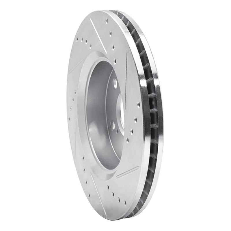 DFC 18-22 Toyota C-HR Front Left Drilled & Slotted Silver Brake Rotor