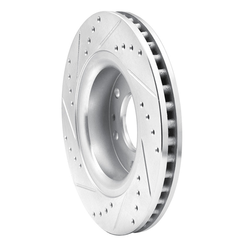 R1 06-09 Buick Rainier Front Right Drilled & Slotted Silver Brake Rotor