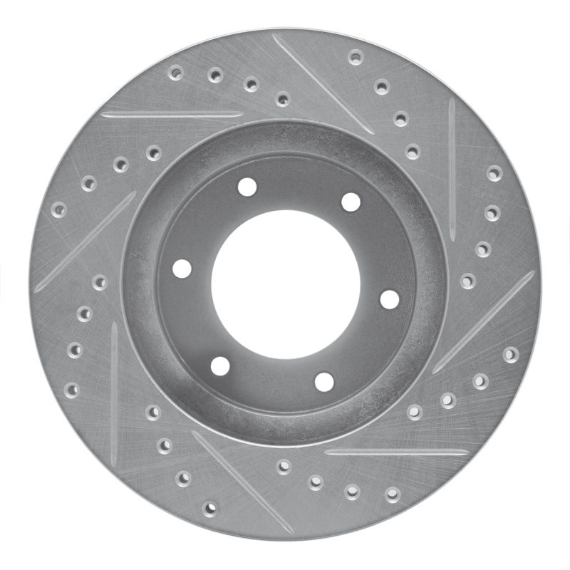 DFC 93-98 Toyota T100 Front Left Drilled & Slotted Silver Brake Rotor