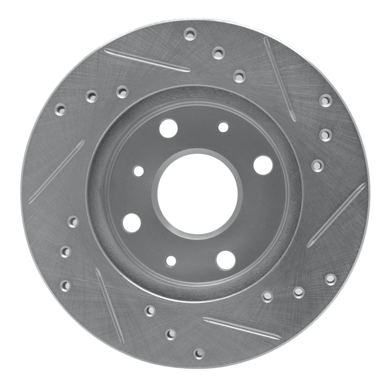 R1 88-92 Daihatsu CHARADE Front Left Drilled & Slotted Silver Brake Rotor