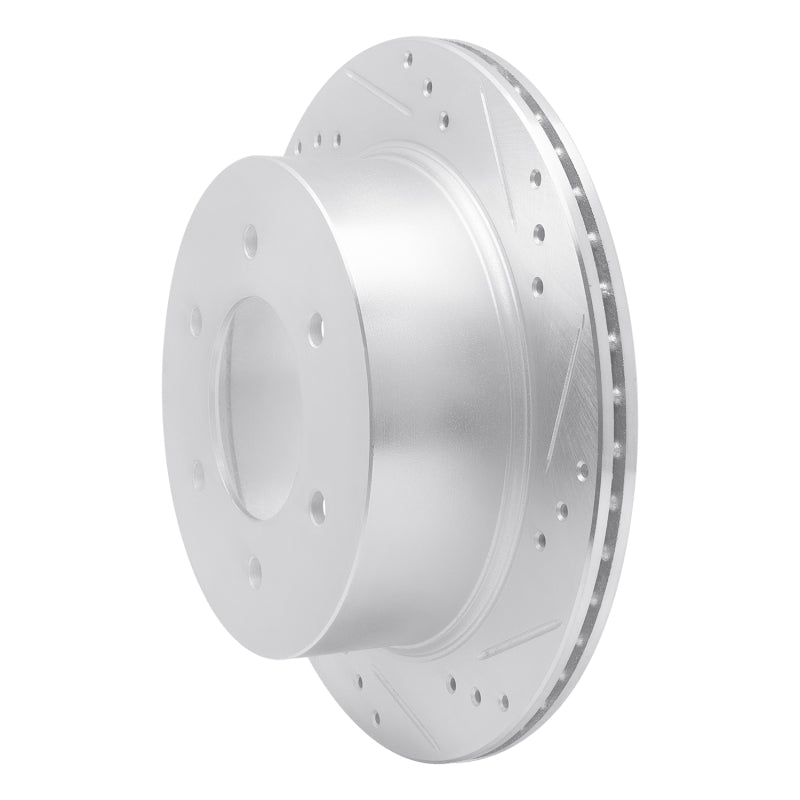 DFC 15-17 Mitsubishi Montero Limited (Mexico) Rear Right Drilled & Slotted Silver Brake Rotor