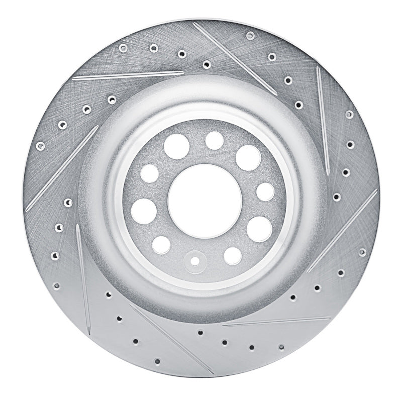 DFC 21-25 Tesla Model S Rear Right Drilled & Slotted Silver Brake Rotor