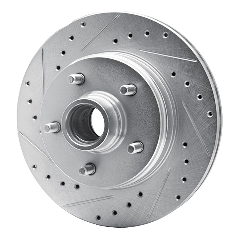 R1 90-02 Chevrolet ASTRO Front Left Drilled & Slotted Silver Brake Rotor