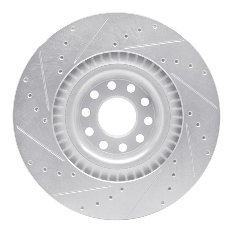 DFC 01-03 Audi S8 Front Right Drilled & Slotted Silver Brake Rotor