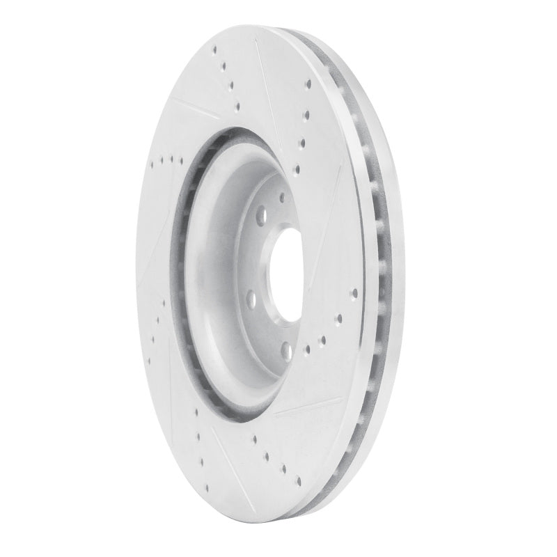 DFC 12-20 Audi Q5 (USA/Canada) Except Hybrid Front Left Drilled & Slotted Silver Brake Rotor