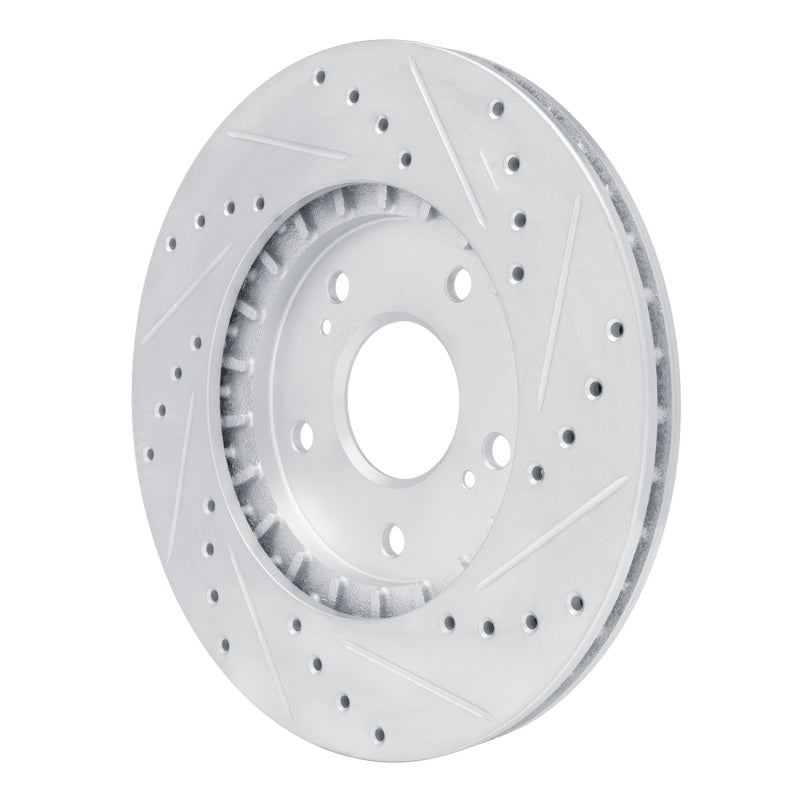 DFC 91-96 Acura NSX Rear Left Drilled & Slotted Silver Brake Rotor