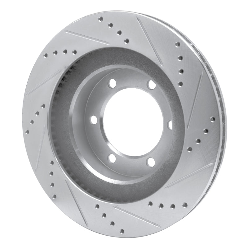 DFC 03-09 Lexus GX470 Front Left Drilled & Slotted Silver Brake Rotor