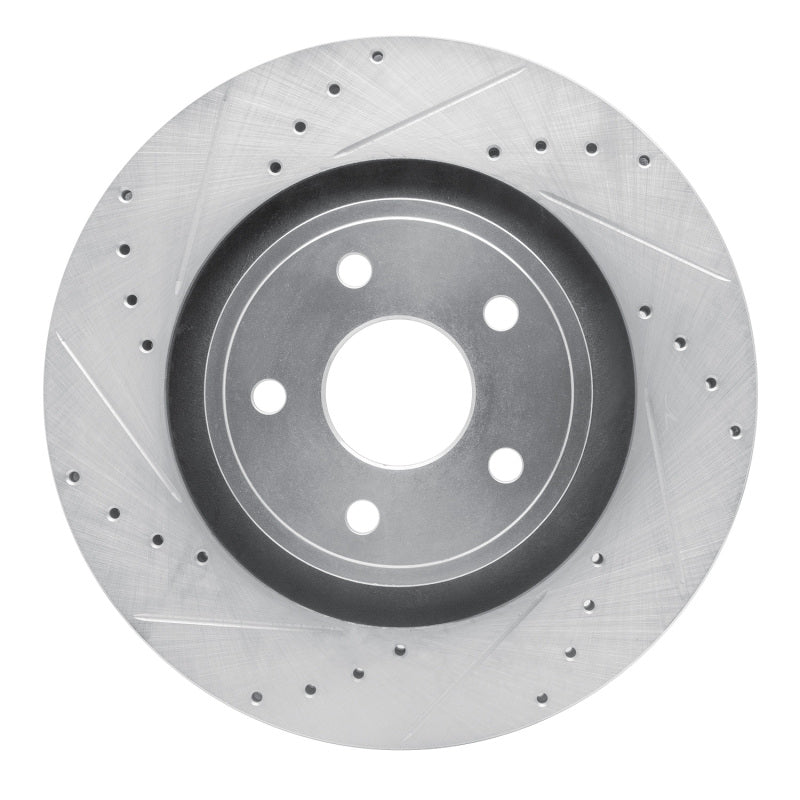 DFC 06-10 Jeep Grand Cherokee Front Left Drilled & Slotted Silver Brake Rotor