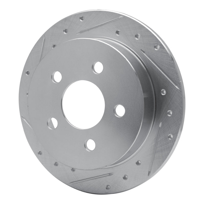 R1 97-05 Buick Century Rear Left Drilled & Slotted Silver Brake Rotor