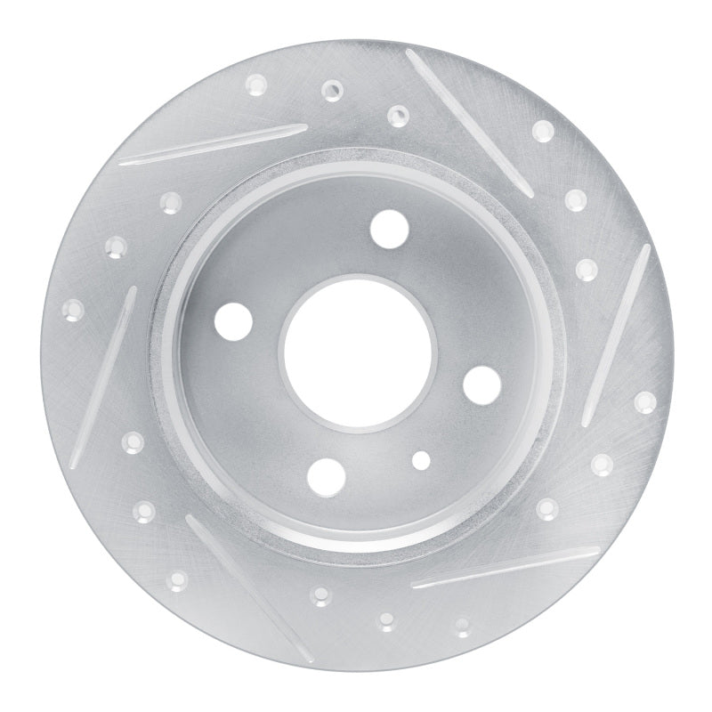 R1 00-05 Chevrolet ASTRA (Mexico) Rear Left Drilled & Slotted Silver Brake Rotor