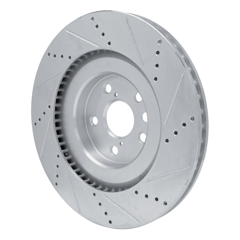 DFC 13-25 Lexus RC200T Left Front Drilled & Slotted Silver Brake Rotor