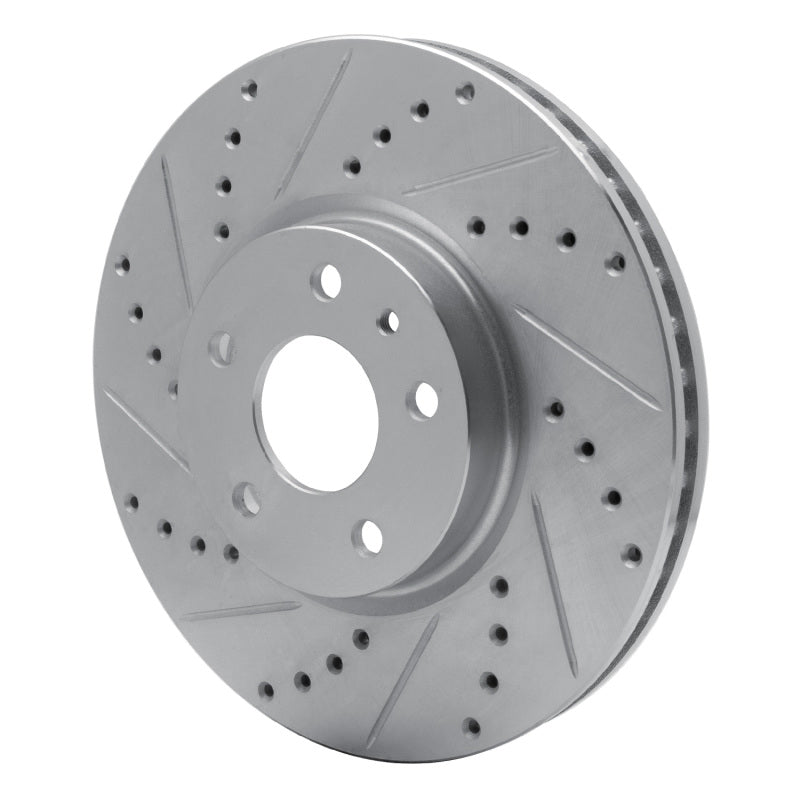 DFC 13-20 Ford Special Service Police Sedan Front Left Drilled & Slotted Silver Brake Rotor