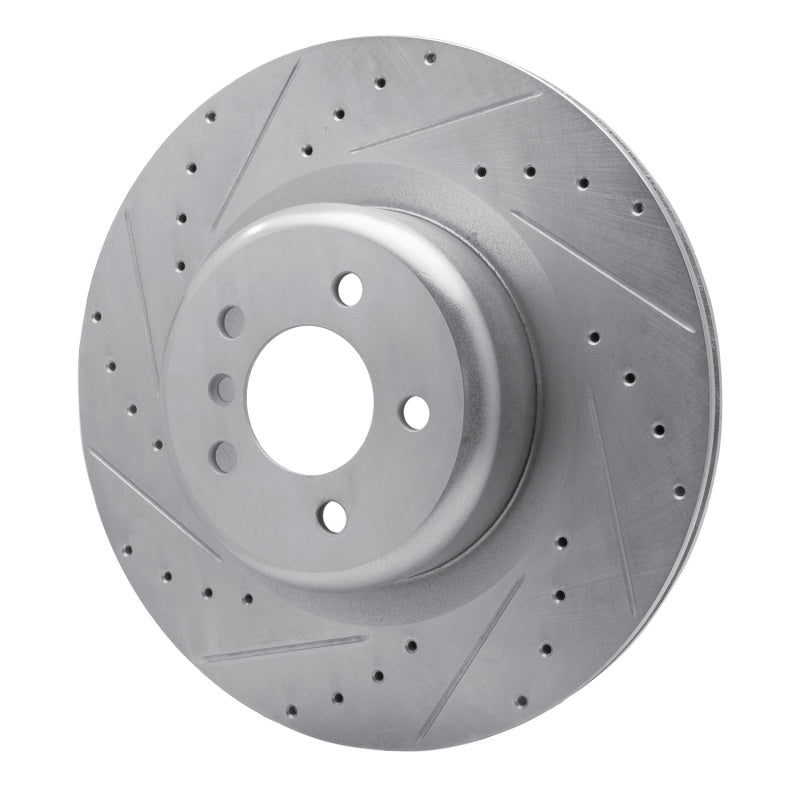 DFC 10-14 BMW X6 Rear Left Drilled & Slotted Silver Brake Rotor