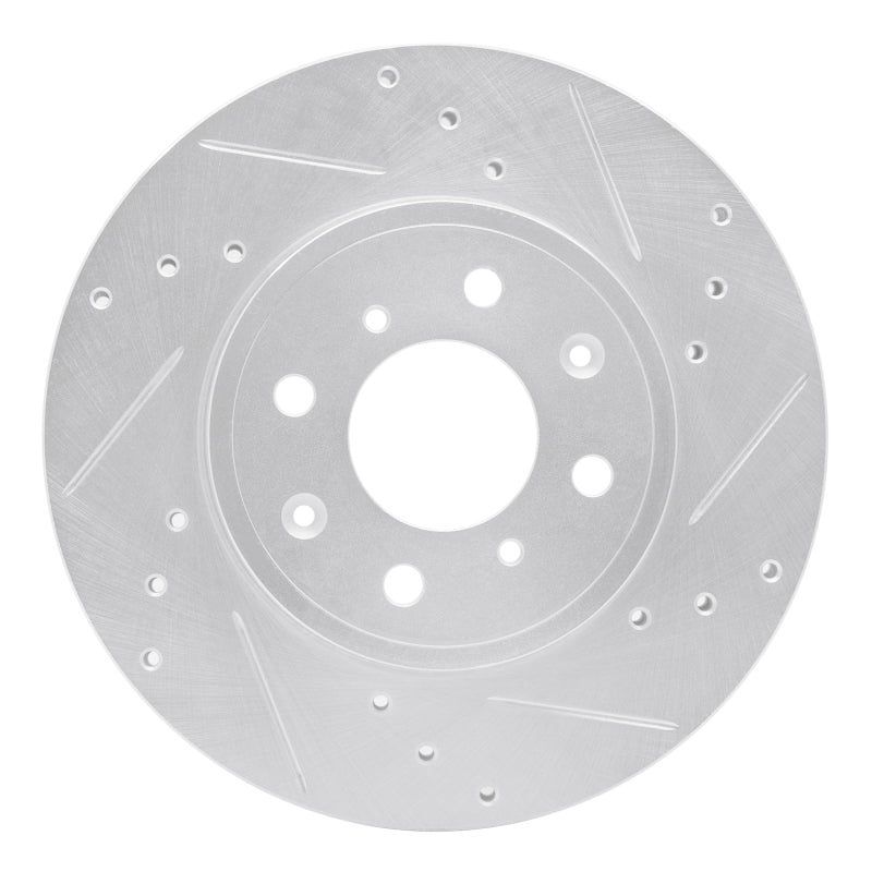 R1 15-20 Honda Fit (Mexico) Front Right Drilled & Slotted Silver Brake Rotor