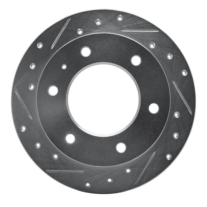 R1 88-95 Isuzu AMIGO Rear Left Drilled & Slotted Silver Brake Rotor