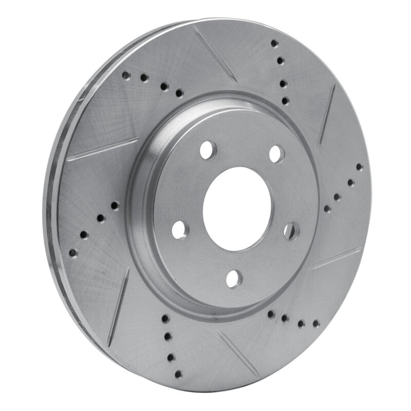 R1 04-12 Chevrolet HHR Front Right Drilled & Slotted Silver Brake Rotor