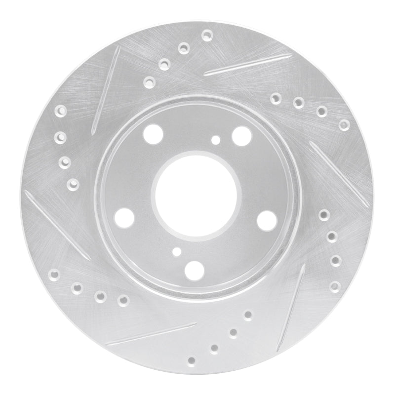 DFC 92-01 Toyota Camry Front Right Drilled & Slotted Silver Brake Rotor