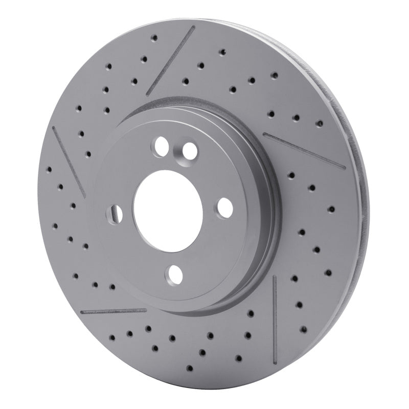 R1 07-15 Mini Cooper Clubman Front Drilled & Slotted GeoSPEC Coated Rotor