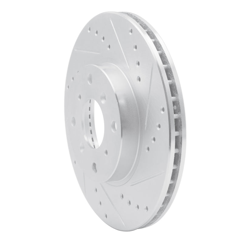 DFC 92-96 Honda Prelude Front Right Drilled & Slotted Silver Brake Rotor