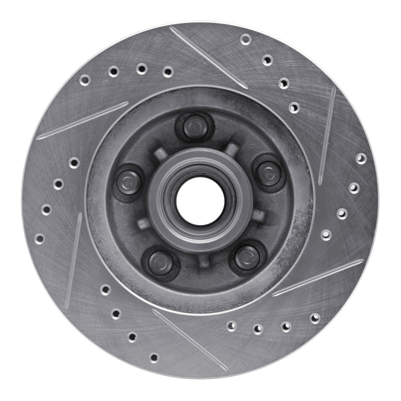 DFC 78-90 Buick LeSabre Front Left Drilled & Slotted Silver Brake Rotor