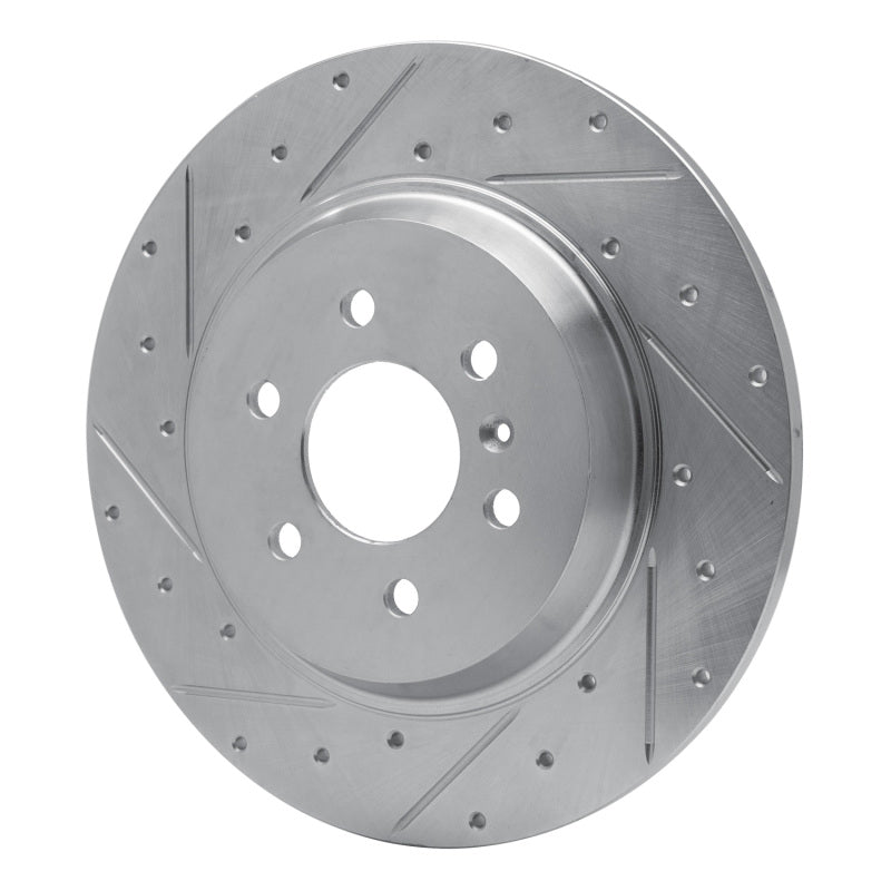 R1 11-15 VPG MV-1 Rear Left Drilled & Slotted Silver Brake Rotor