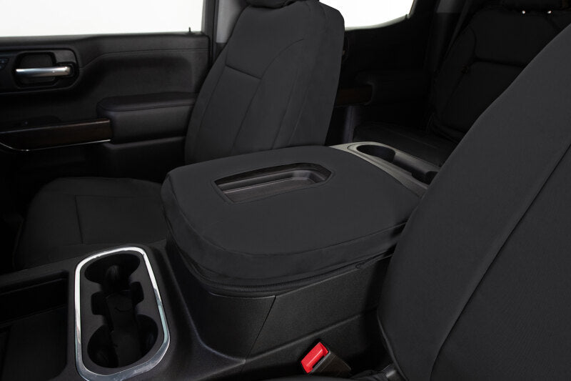Covercraft 19-21 Chevrolet Silverado Endura PrecisionFit Custom Front Row Seat Covers - Black/Black