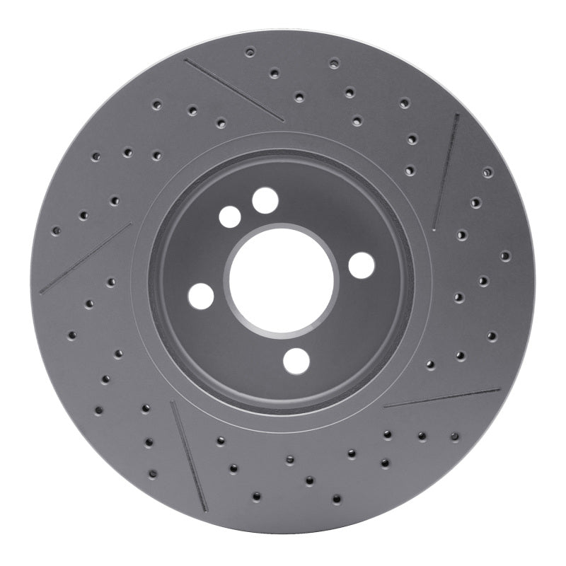 R1 07-15 Mini Cooper Clubman Front Drilled & Slotted GeoSPEC Coated Rotor