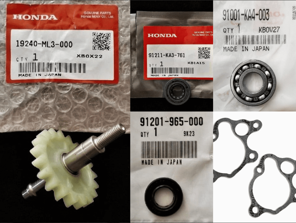 OEM Honda Water Pump Shaft, Bearing and Seals Kit image 0