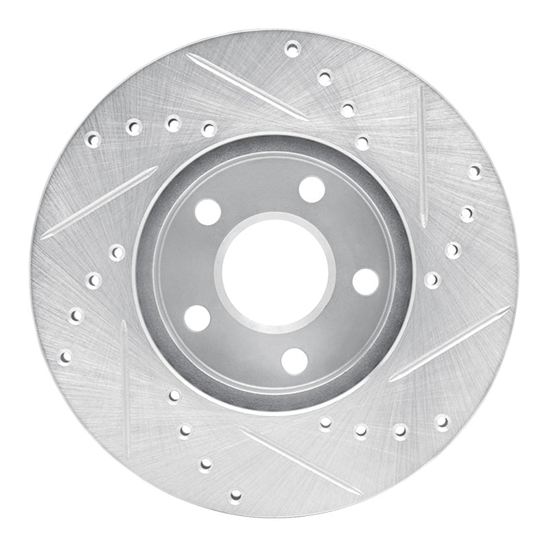 DFC 90-05 Buick Skylark Front Left Drilled & Slotted Silver Brake Rotor