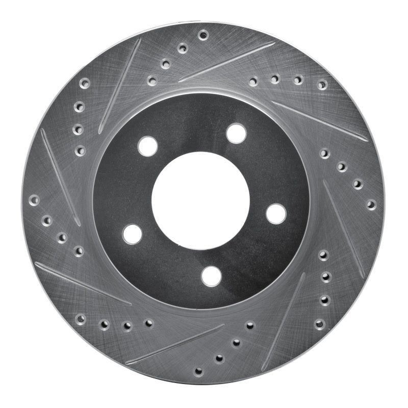 DFC 98-00 Chrysler Concorde Front Left Drilled & Slotted Silver Brake Rotor