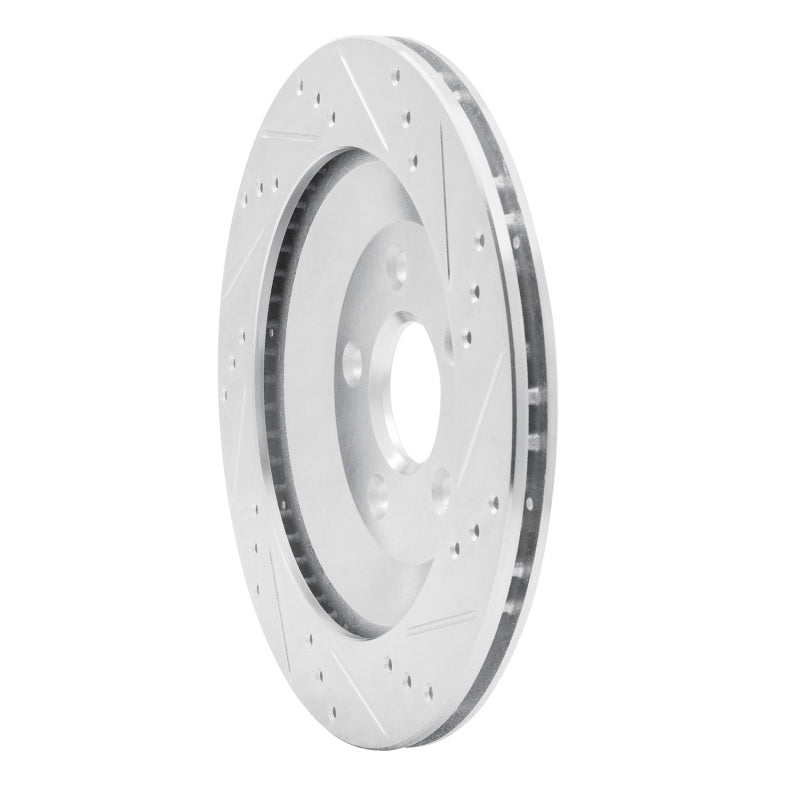 R1 04-07 Ford Freestar Rear Left Drilled & Slotted Silver Brake Rotor