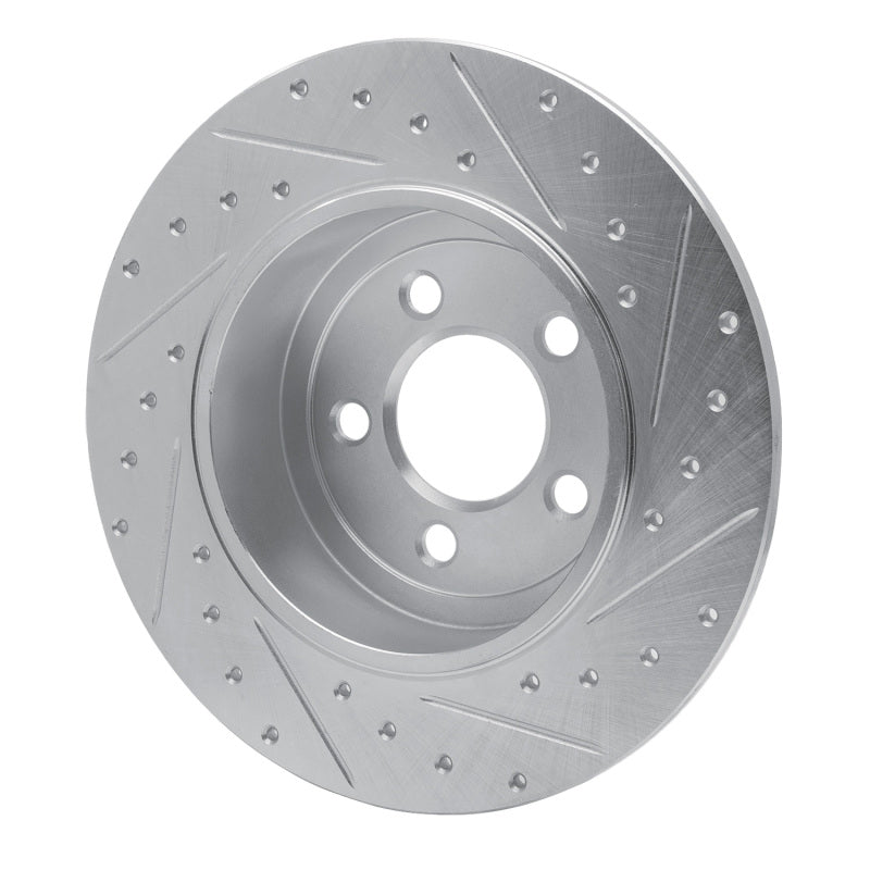 DFC 05-23 Chrysler 300 Rear Left Drilled & Slotted Silver Brake Rotor